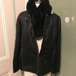 COPY - Style & Co Leather Zip Jacket  (XL)